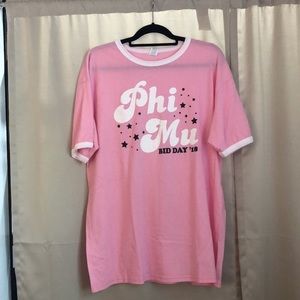 Phi Mu “Pretty In Pink” Bid Day Shirt